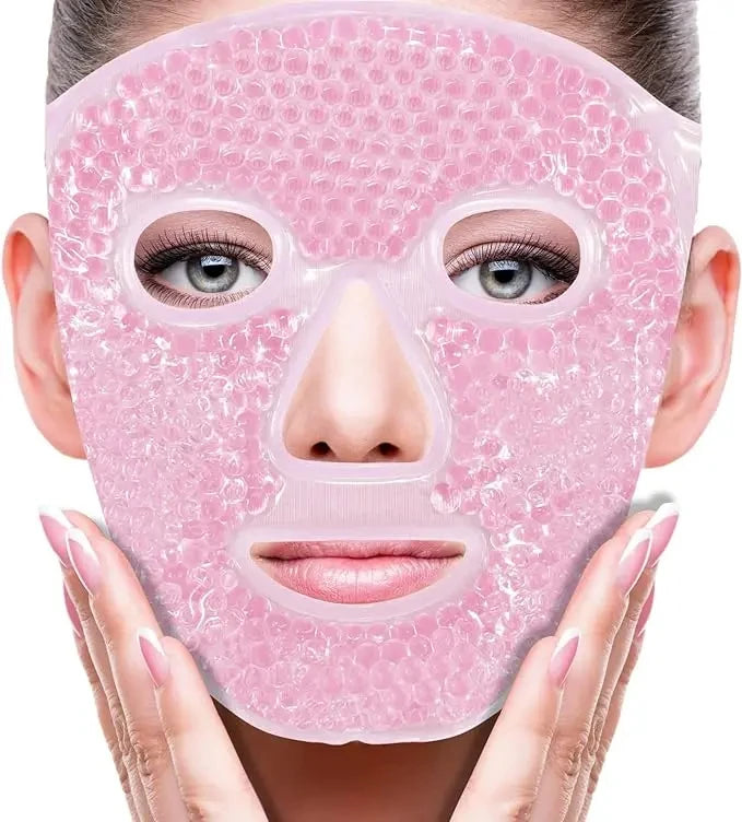 Reusable Hot & Cold Gel Bead Face Mask – Migraine, Puffiness & Eye Relief