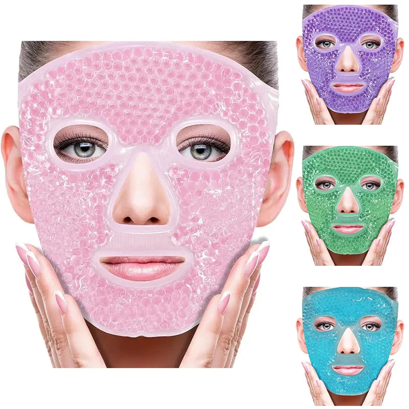 Reusable Hot & Cold Gel Bead Face Mask – Migraine, Puffiness & Eye Relief