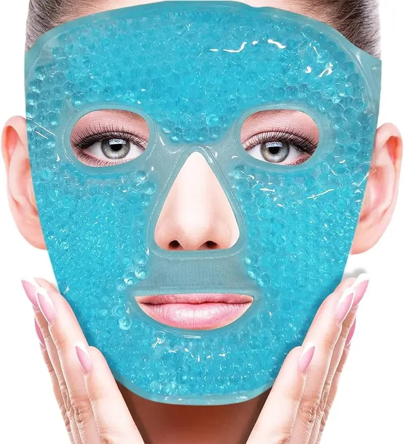 Reusable Hot & Cold Gel Bead Face Mask – Migraine, Puffiness & Eye Relief