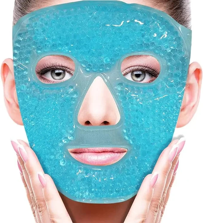Reusable Hot & Cold Gel Bead Face Mask – Migraine, Puffiness & Eye Relief