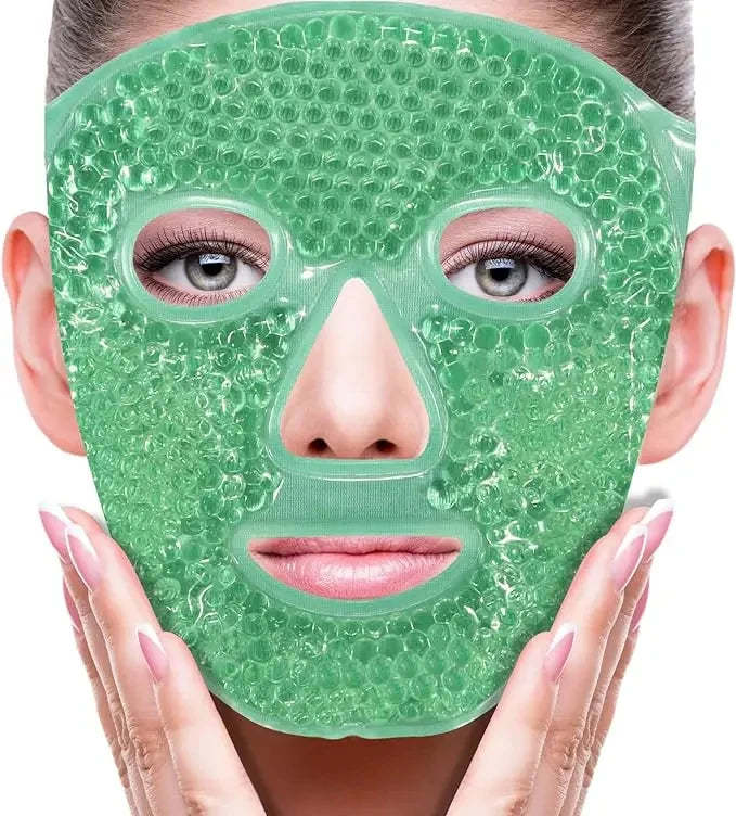 Reusable Hot & Cold Gel Bead Face Mask – Migraine, Puffiness & Eye Relief