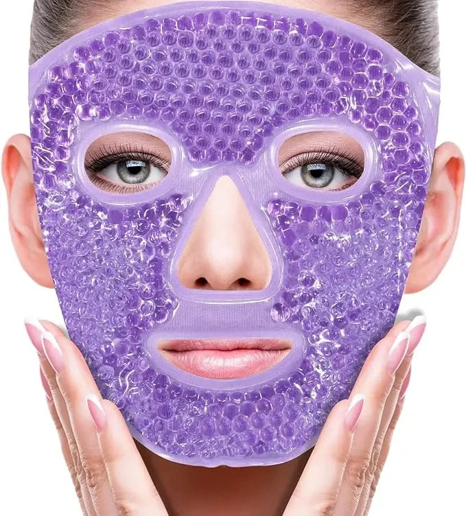 Reusable Hot & Cold Gel Bead Face Mask – Migraine, Puffiness & Eye Relief
